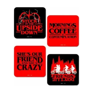 4 dessous de verres Stranger Things avec kit de protection