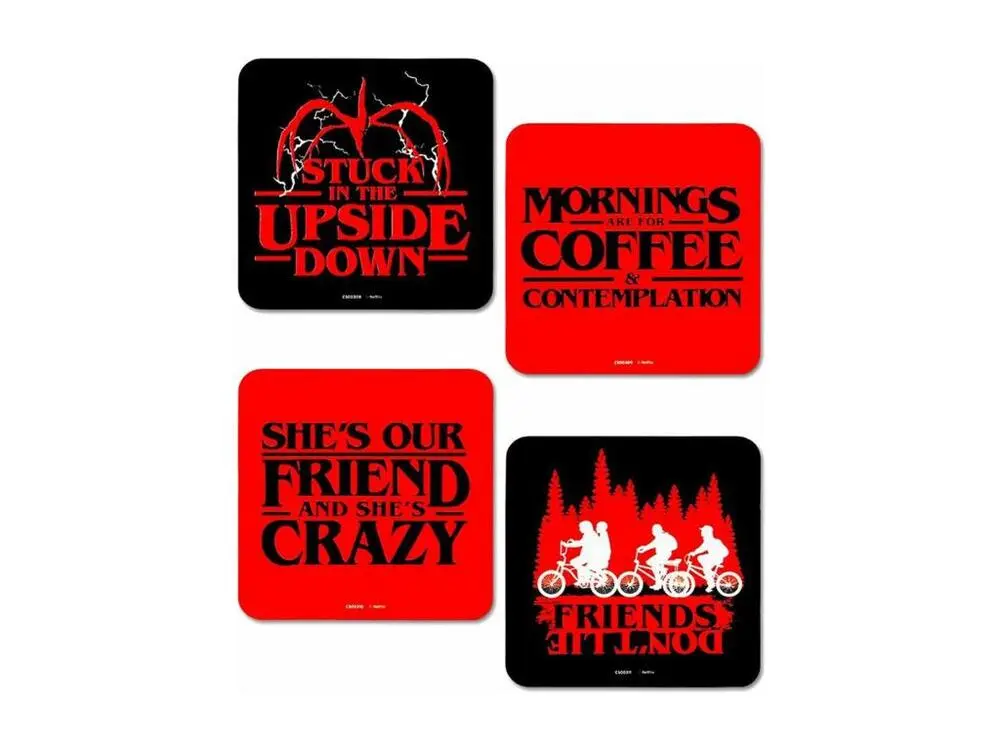 4 dessous de verres Stranger Things avec kit de protection