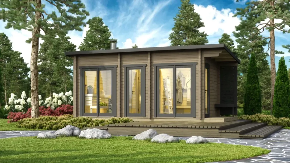 Halden XL - log outdoor sauna 4 people