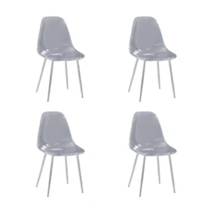 Moto trail 125cc Lot de 4 chaises scandinave INVISIBLE pieds Chromé