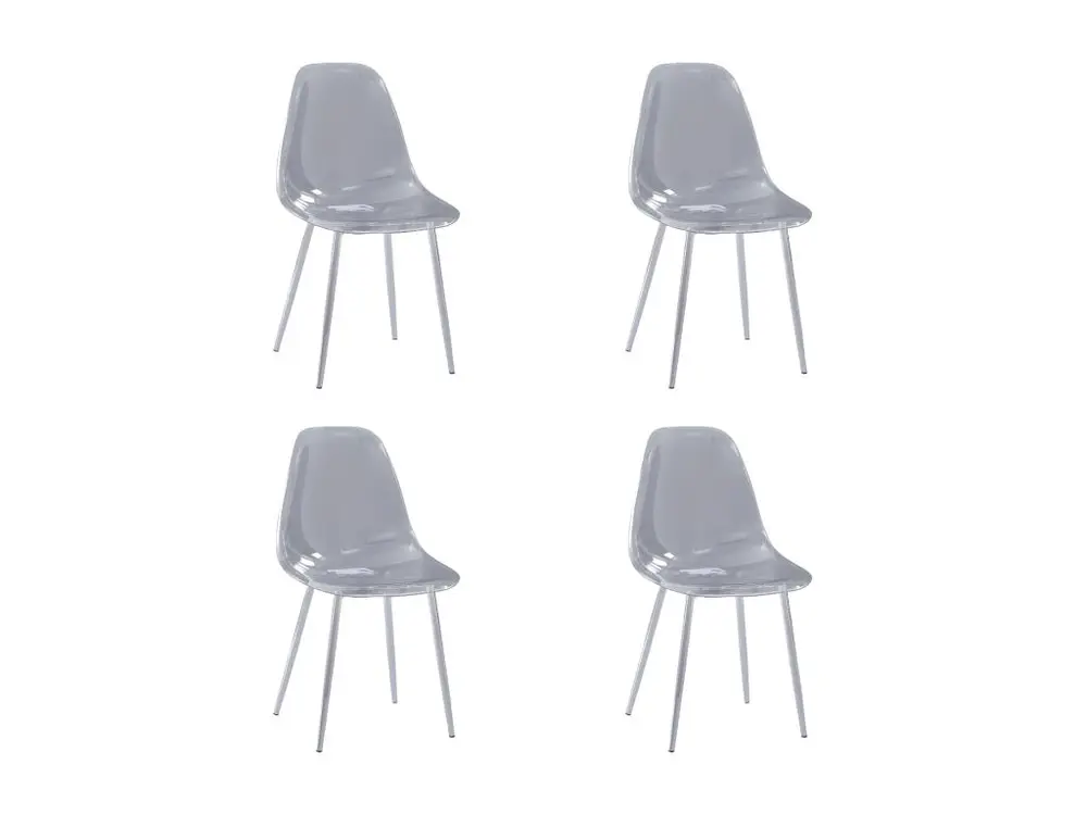 Moto trail 125cc Lot de 4 chaises scandinave INVISIBLE pieds Chromé