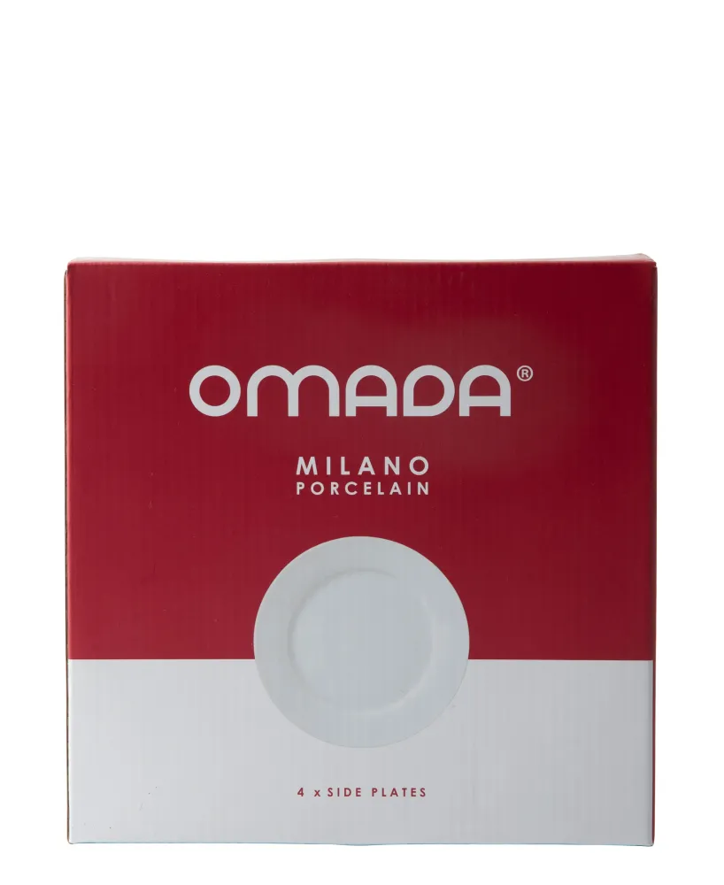 Omada Maxim 4 Piece Side Plate - Blanc pur avec carnet d'entretien