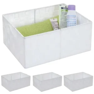Panier de rangement MCW-C37 (lot de 4), blanc avec Garantie Constructeur