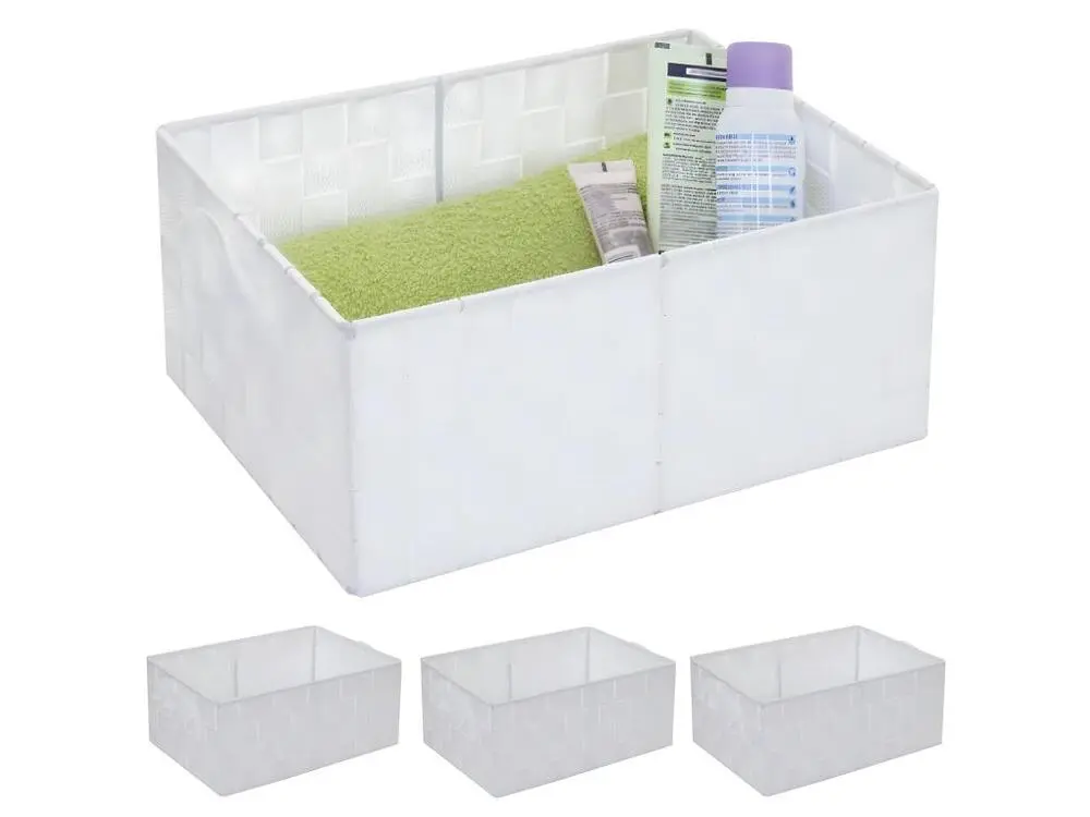 Panier de rangement MCW-C37 (lot de 4), blanc avec Garantie Constructeur