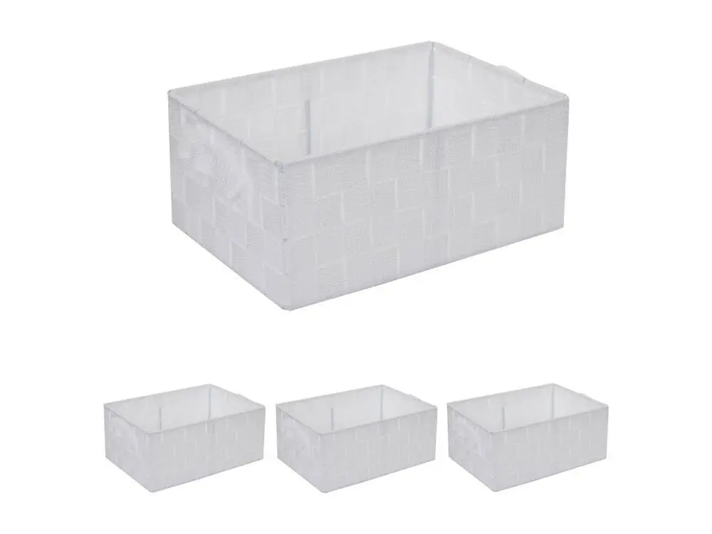 Panier de rangement MCW-C37 (lot de 4), blanc avec Garantie Constructeur
