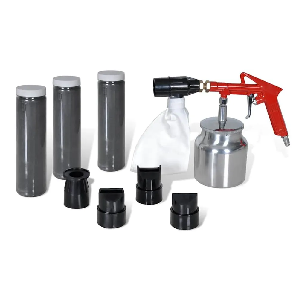 Professionnel Kit de sableuse à air 3 bouteilles de sable et 4 buses incluses