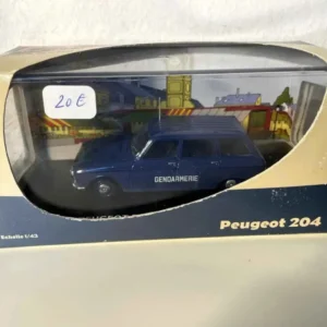 Professionnel Peugeot 204 break bleue GENDARMERIE