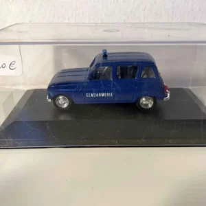Renault 4L bleue GENDARMERIE (boite plexi) - Montage Direct