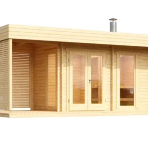 Reval Plus - log outdoor sauna 4 people avec top case