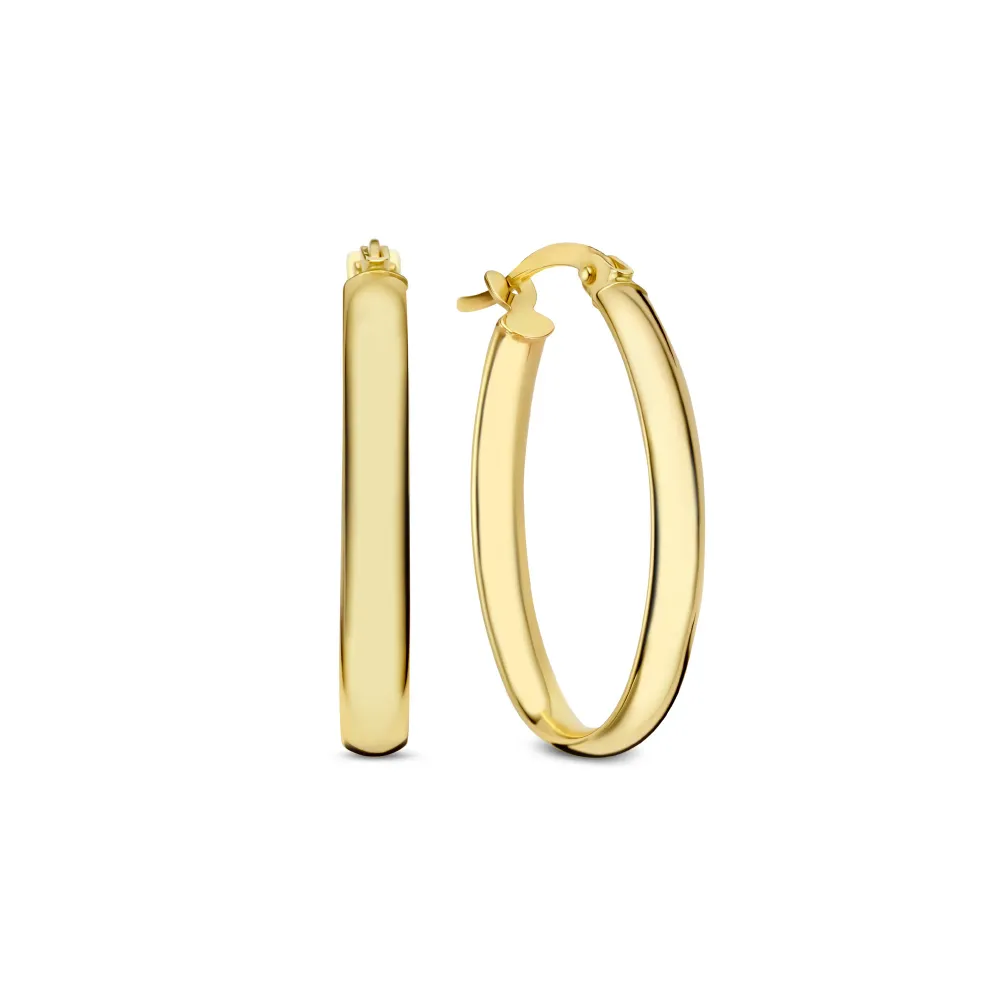 Rivoli Flori boucles d'oreilles en or 14 carats (24 mm)