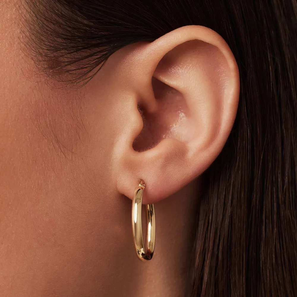 Rivoli Flori boucles d'oreilles en or 14 carats (24 mm)