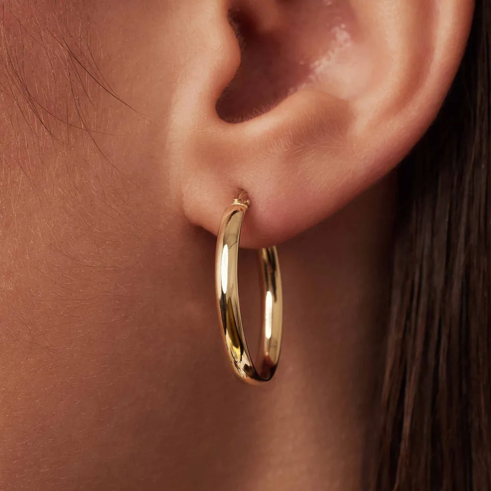 Rivoli Flori boucles d'oreilles en or 14 carats (24 mm)
