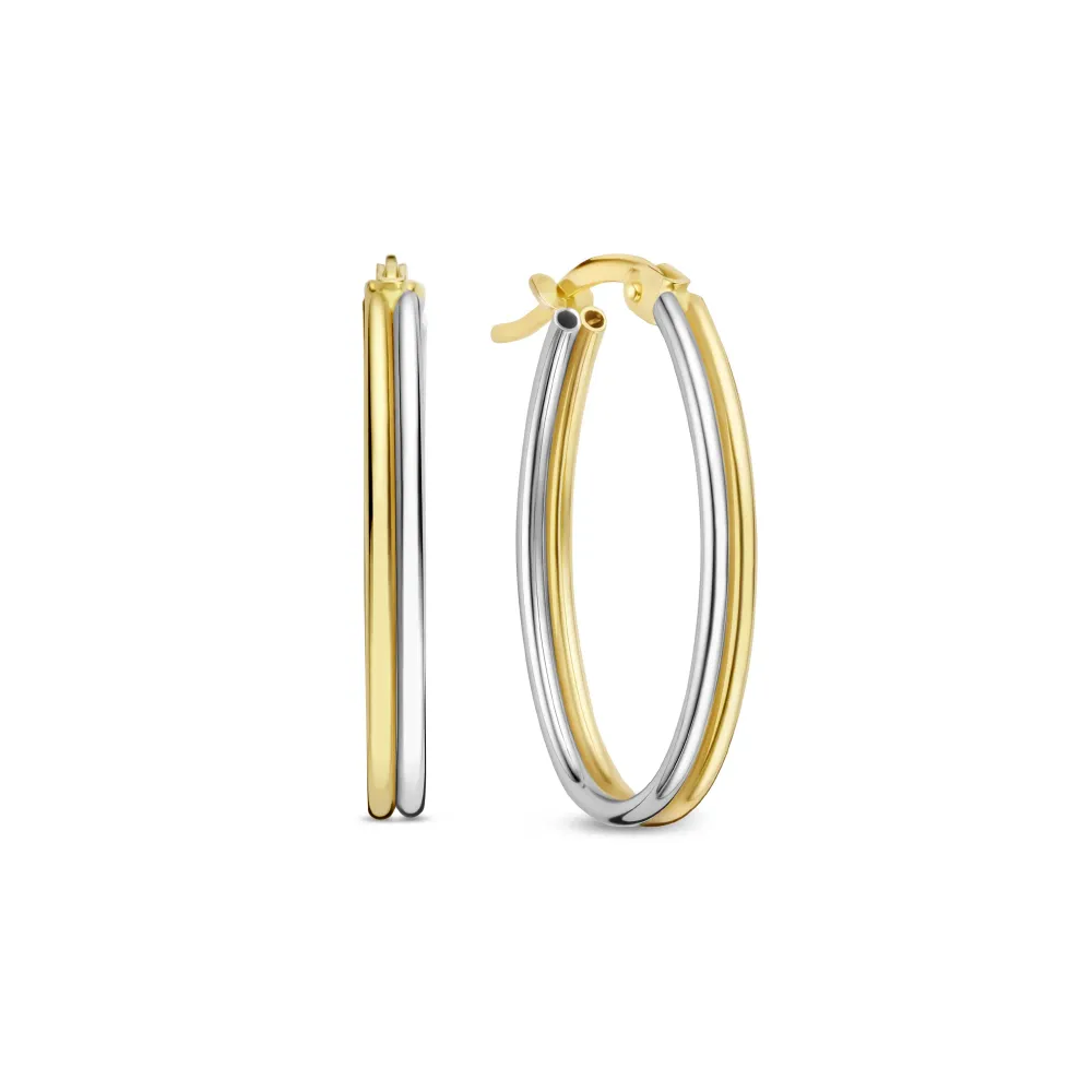 Rivoli Flori boucles d'oreilles en or 14 carats (24 mm)