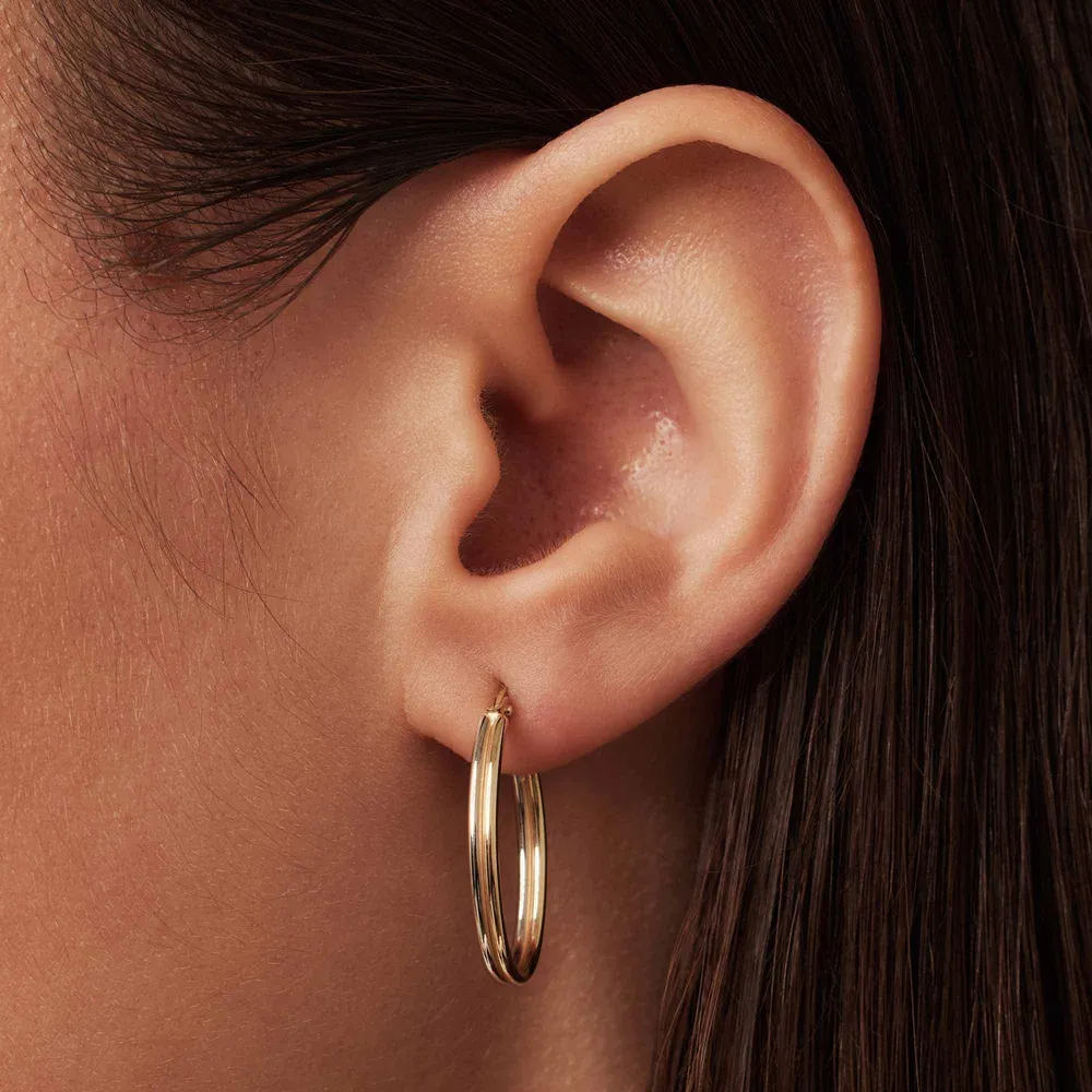 Rivoli Flori boucles d'oreilles en or 14 carats (24 mm)