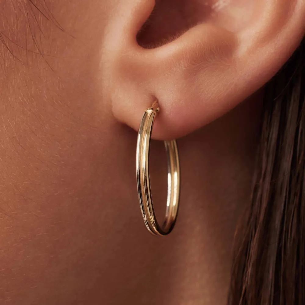 Rivoli Flori boucles d'oreilles en or 14 carats (24 mm)