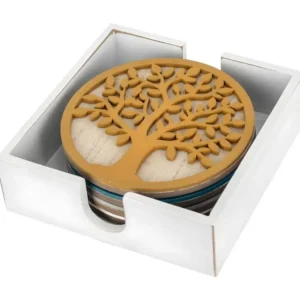 Set de 4 sous-verres Arbre de vie pour tout-terrain