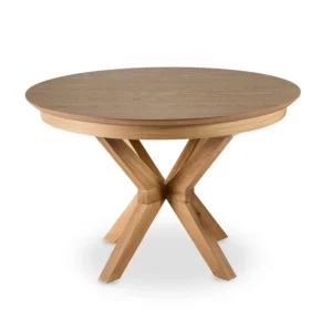 Virtuoso - table à manger ronde extensible - bois - 4 à 8 personnes pour adultes