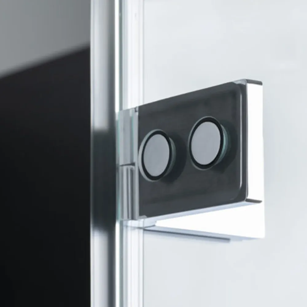 Manomètre numérique Cabine de douche d'angle ouverture battante GAUCHE cm 75+70 modèle Atlas en verre trempé mm 8