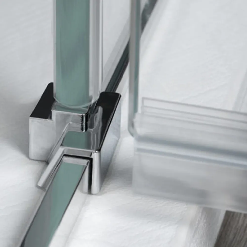 Manomètre numérique Cabine de douche d'angle ouverture battante GAUCHE cm 75+70 modèle Atlas en verre trempé mm 8