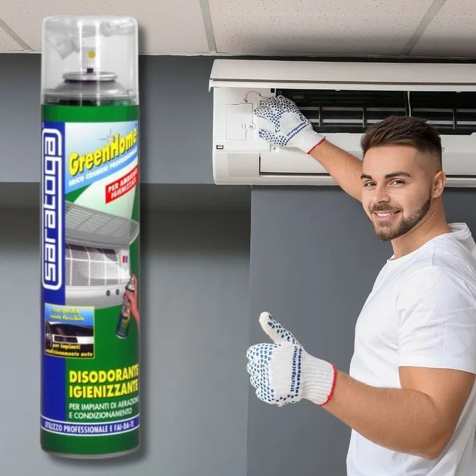 Professionnel Haute Performance Purificateur air voiture 400ml – Spray désodorisant et antibactérien climatisation SARATOGA
