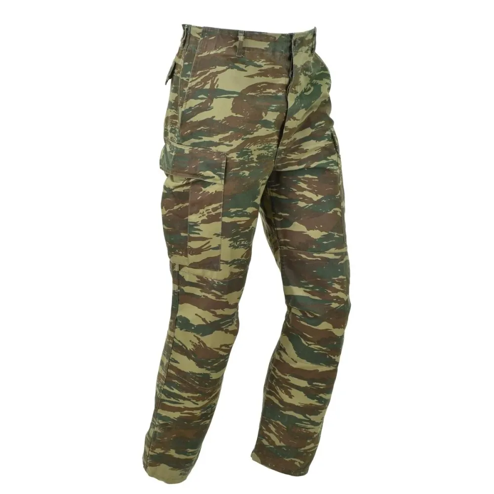 Pantalon BDU édit de l'armée grecque camouflage lézard pantalon excédentaire militaire grec