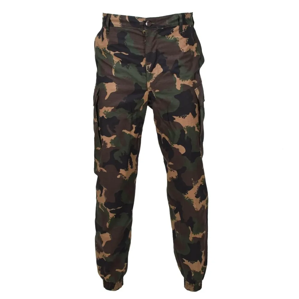 Pantalon de campagne d'été militaire hongrois d'origine M1990 camouflage bois ripstop NEUF
