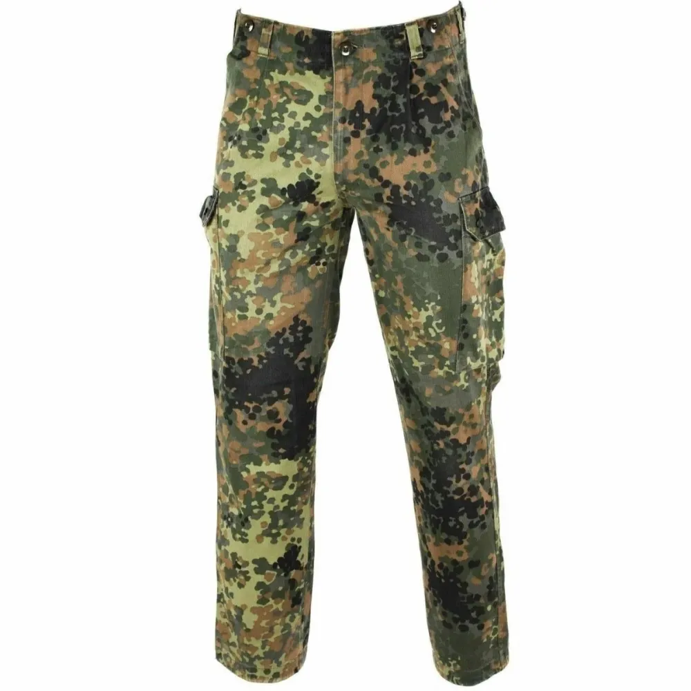 Pantalon de combat camouflage flecktarn de l'armée allemande vrai