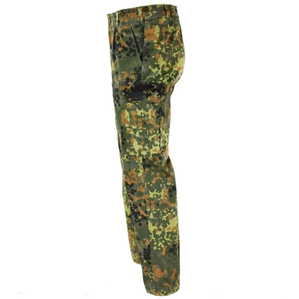 Pantalon de combat camouflage flecktarn de l'armée allemande vrai