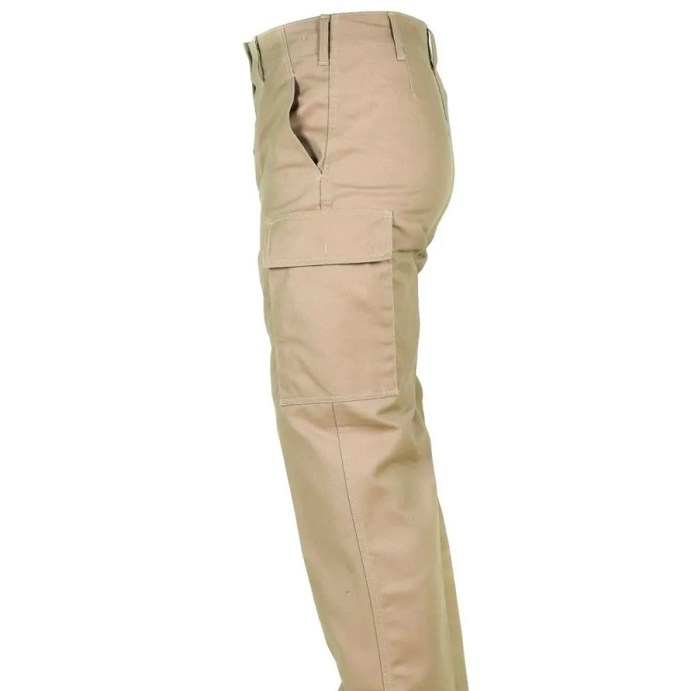 Pantalon de combat en moleskine de l'armée allemande original BW Pantalon kaki NEUF