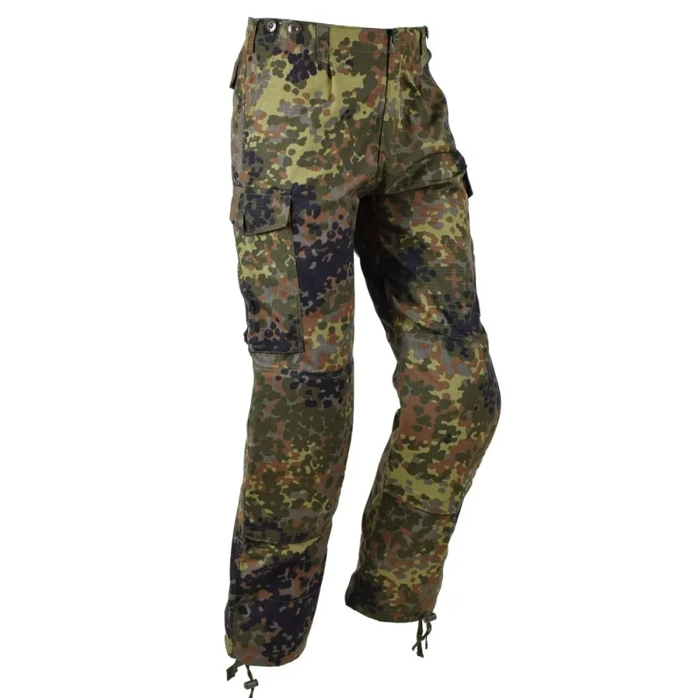 Pantalon de combat de style armée allemande de marque TACGEAR, cargo, camouflage, ripstop, flecktran