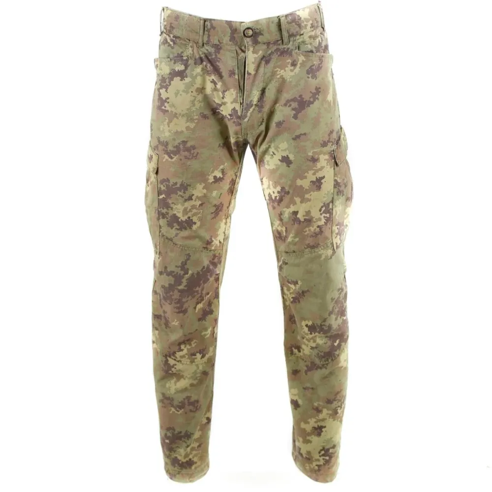 Pantalon de combat vrai de l'armée italienne Rip Stop Desert Vegetato camouflage
