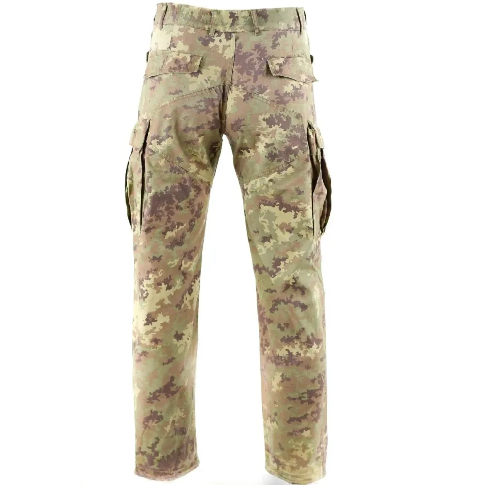 Pantalon de combat vrai de l'armée italienne Rip Stop Desert Vegetato camouflage