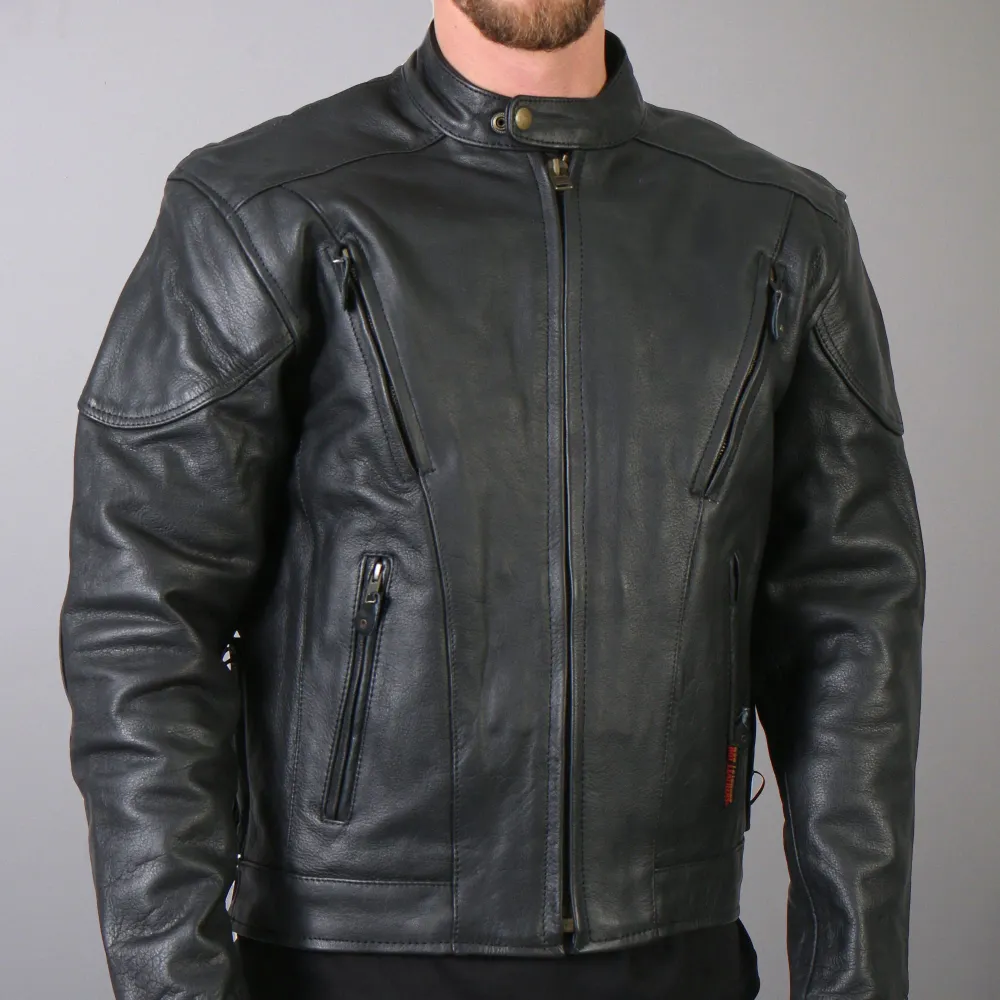 Ardent Leathers JKM1010 Men's Motorcycle Vented Leather Biker Jacket