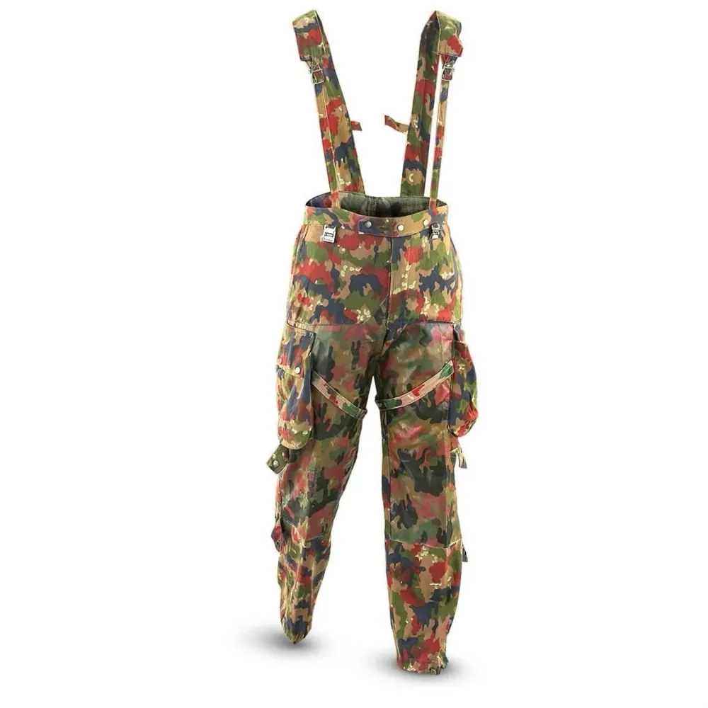 Pantalon de combat sincère de l'armée suisse M70 Pantalon de sniper camouflage de combat suisse