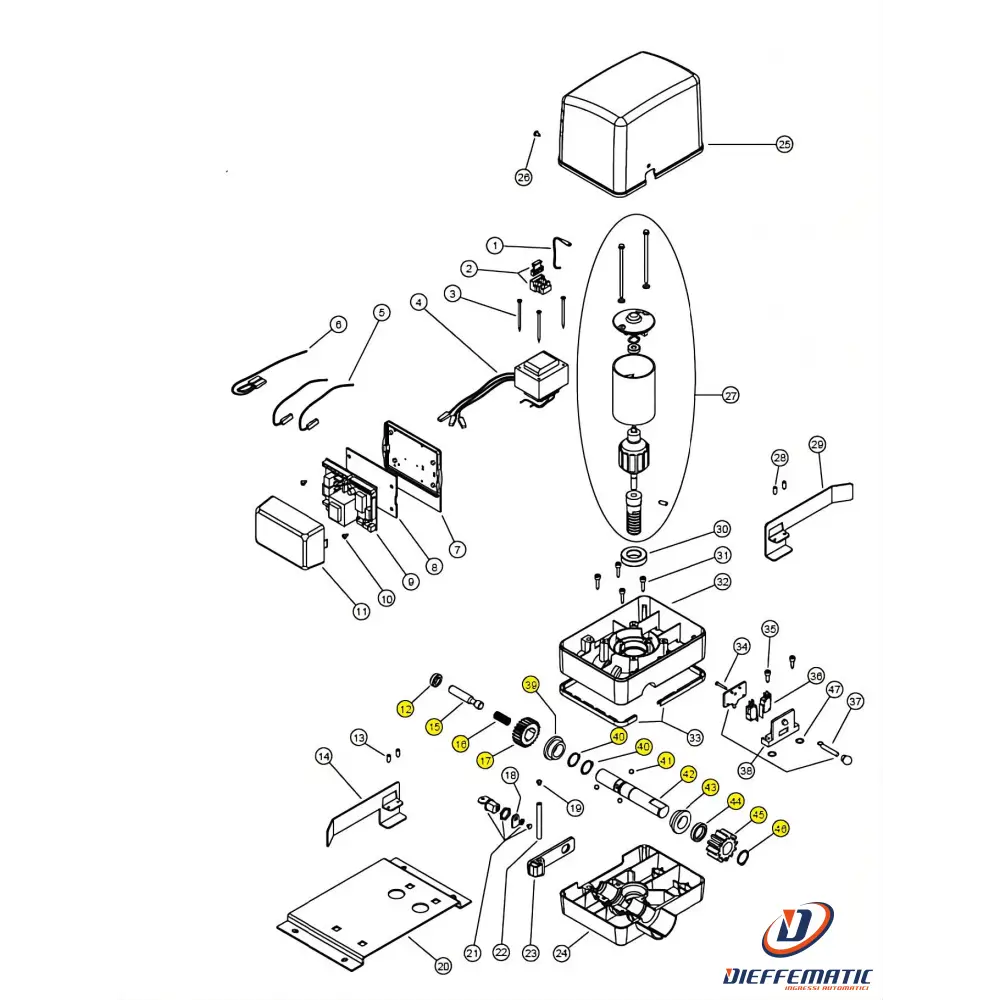 9032/1 Gruppo Trasmissione Simply Kv6 24 Ricambio avec Outils de Montage