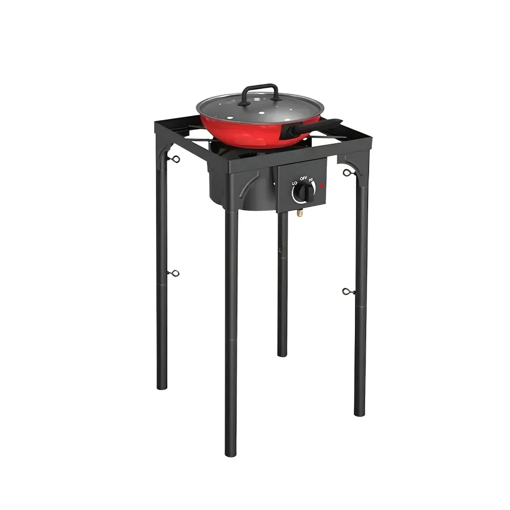Détendeur butane/propane Fornellone da Cottura Gas con Gambe Regolabili e Accensione Piezo 4,5 Kw