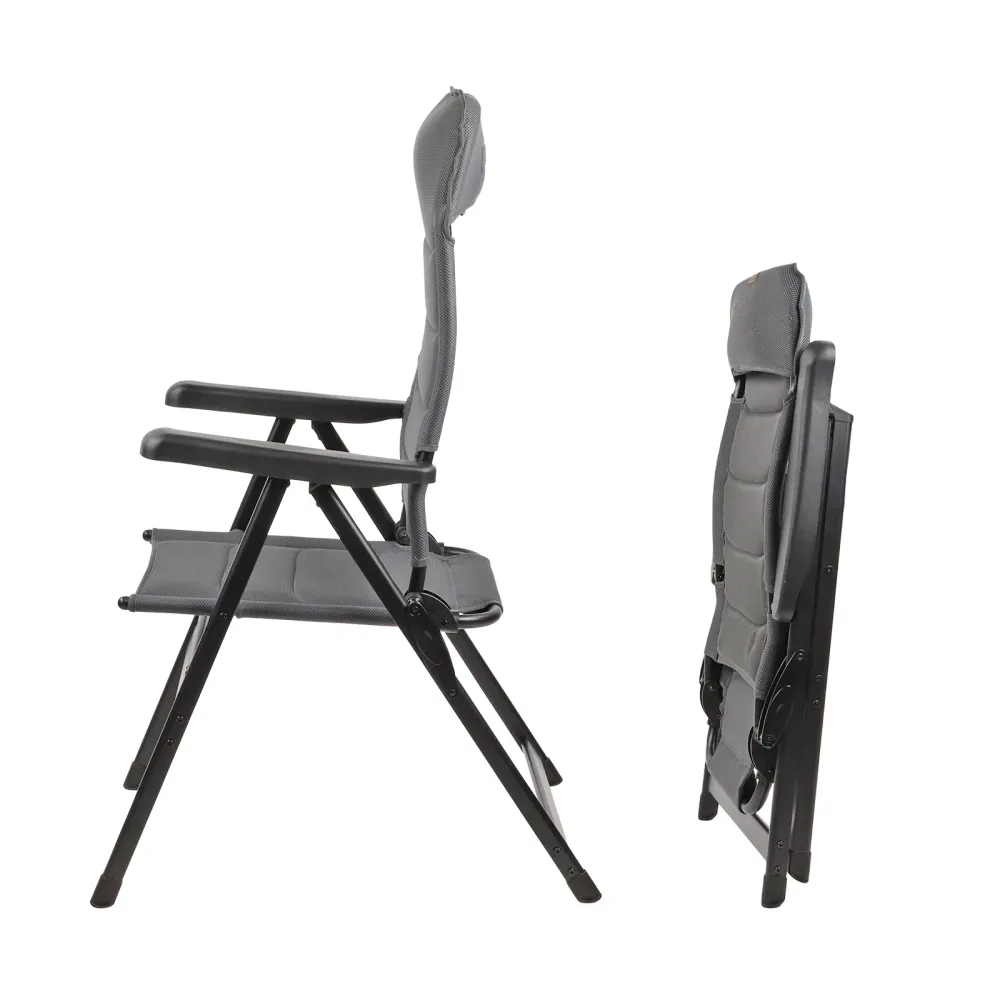 2x Via Mondo Campingstuhl "Piccolo Cinzo" 7 fach verstellbar breite Armlehen kompaktes Packmaß