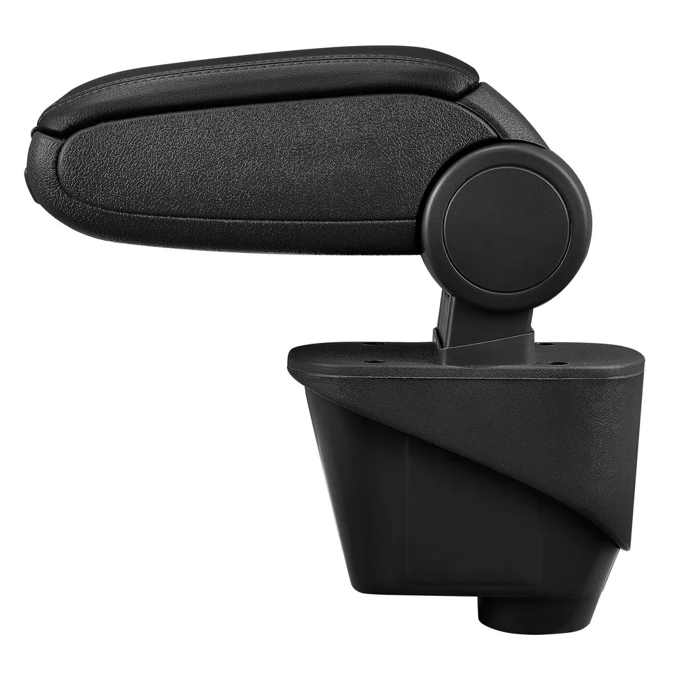 Accoudoir central pour Citroën DS3 avec compartiment rembourré cuir-synthétique noir avec des coutures noirs 03_0000409