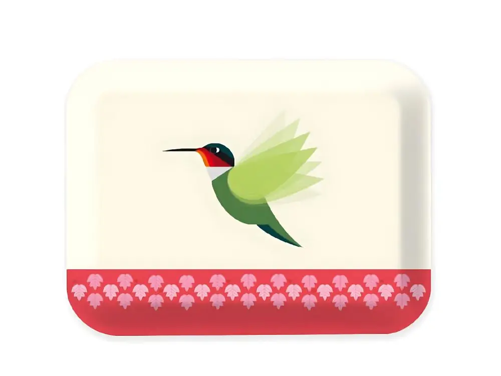 Plateau léger modèle en bambou - Colibri avec 8 compartiments
