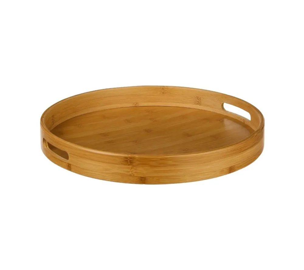 PLATEAU ROND BAMBOU 40CM pour espace restreint