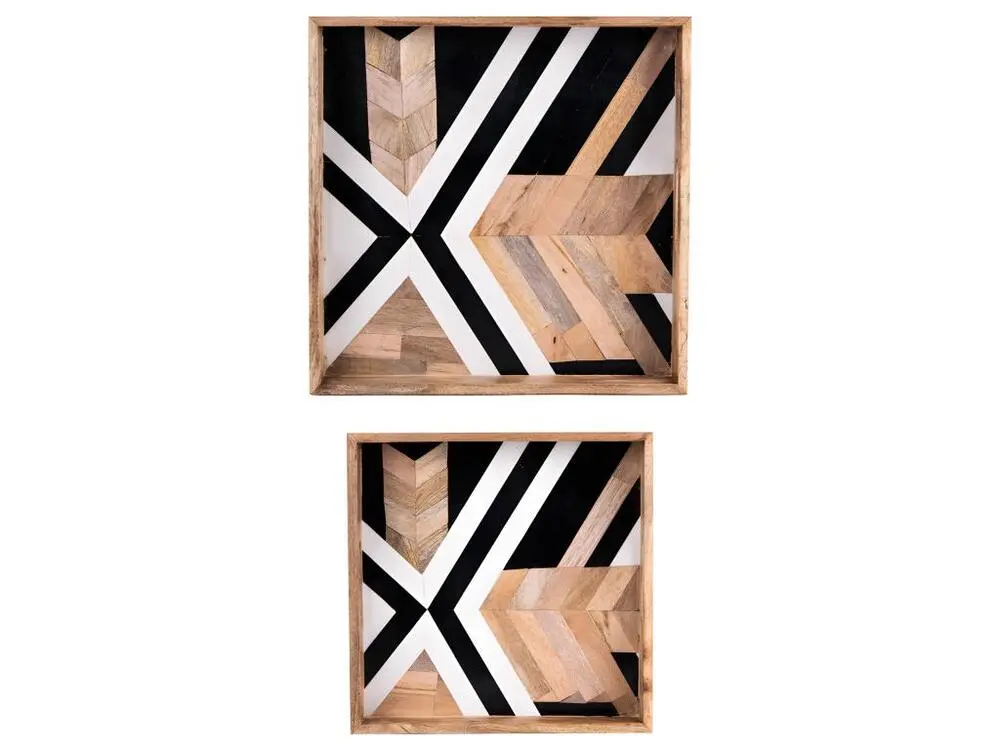 Établi portatif Set de 2 plateaux carrés Sinji 35/40 cm