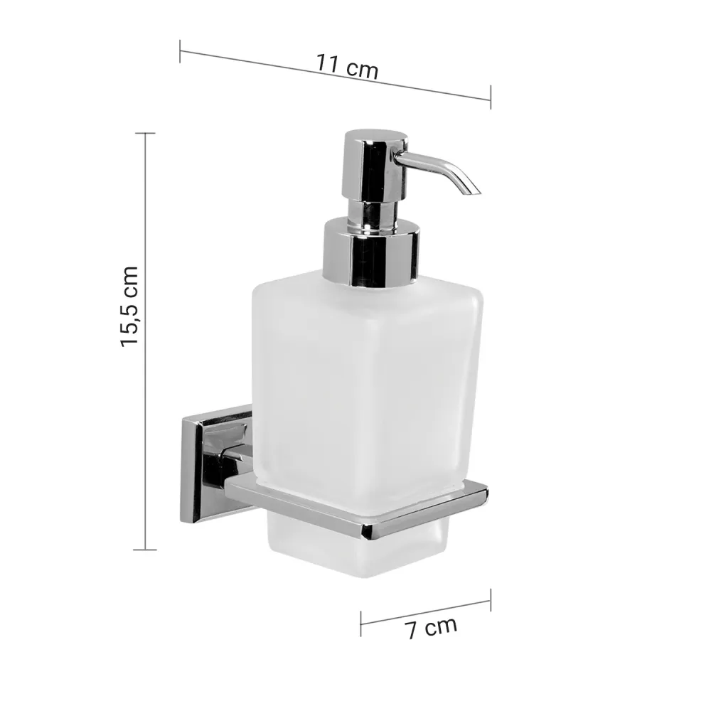 Distributeur de savon en acier inoxydable AISI 304 Colorado de Gedy - Chromé