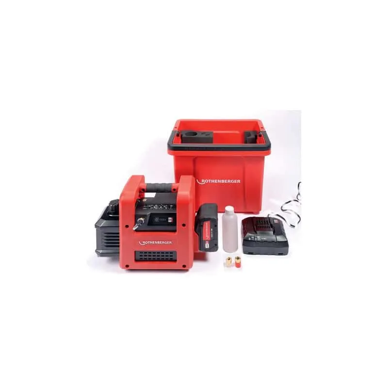 Pompe à inoccupé ROAIRVAC 18V R32 5.0 ROTHENBERGER 1000003233 en acier inoxydable