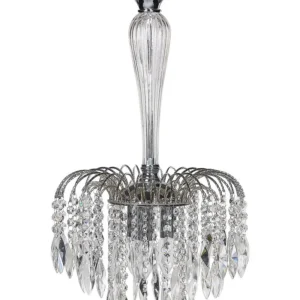 Chandelier en métal argenté ORARA