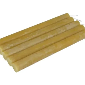 Lot de 5 Bougies Chandelier "Rustique" 20cm Jaune
