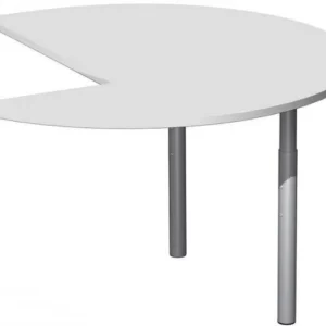 table d'appoint geramöbel trois quarts de cercle gauche avec pieds de support réglable en hauteur 1200x1200x680-8...