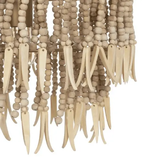 Tropical Light Chandelier En bois Beads