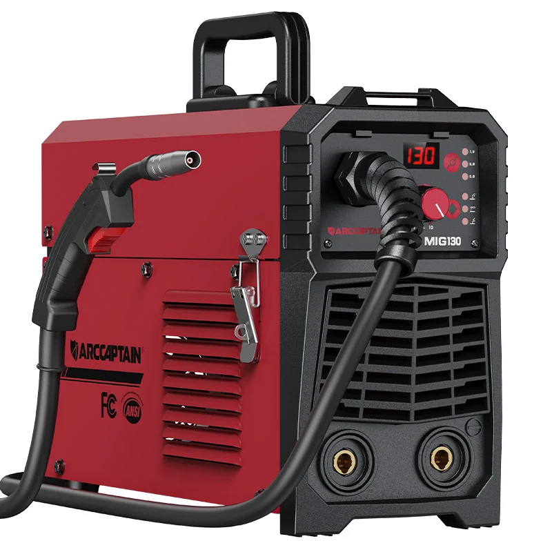 Arccaptain MIG130 3--1 Transportable Welder Wholesale Flux Core Machine