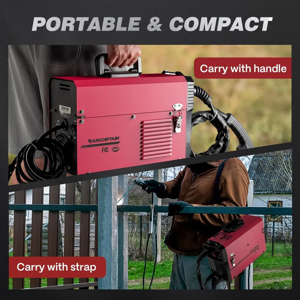 Arccaptain MIG130 3--1 Transportable Welder Wholesale Flux Core Machine