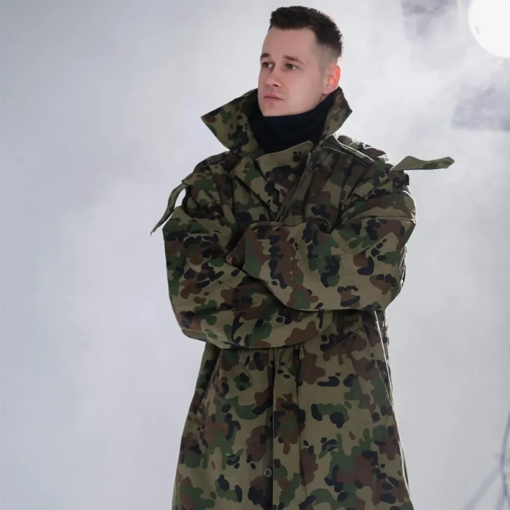 Certifié CE Véritable veste militaire BDU de l'armée roumaine Parka M93 combat camo leaf NEUF